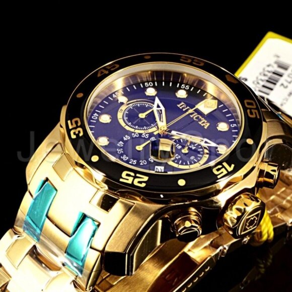 NEW Invicta Pro Diver SCUBA 48MM Black, Gold Dial Quartz - Picture 2 of 9